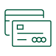 green credit card icon